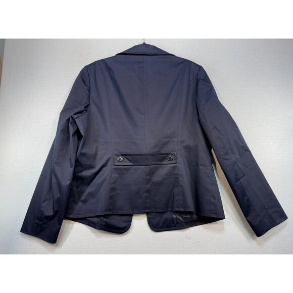 Talbots Womens Stretch Blazer Jacket Button Detail & Pockets Navy - Picture 7 of 10